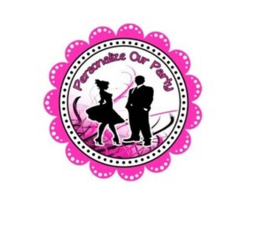 Matching circus lollipop labels