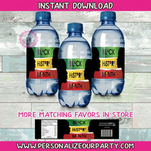 Load image into Gallery viewer, Black history water bottle labels INSTANT DOWNLOAD-black history month celebration party favors-black history month