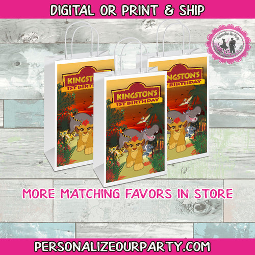 The lion guard candy bag labels-1 digital file or 1 dozen printed labels