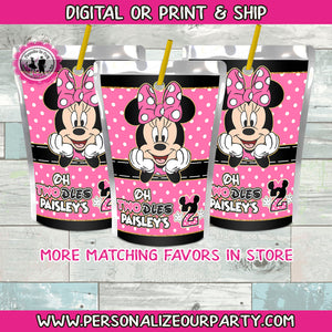 Minnie mouse juice pouch labels-1 digital file or 1 dz printed stickers