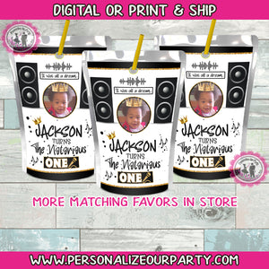 The notorious One capri sun juice pouch stickers with your custom photo