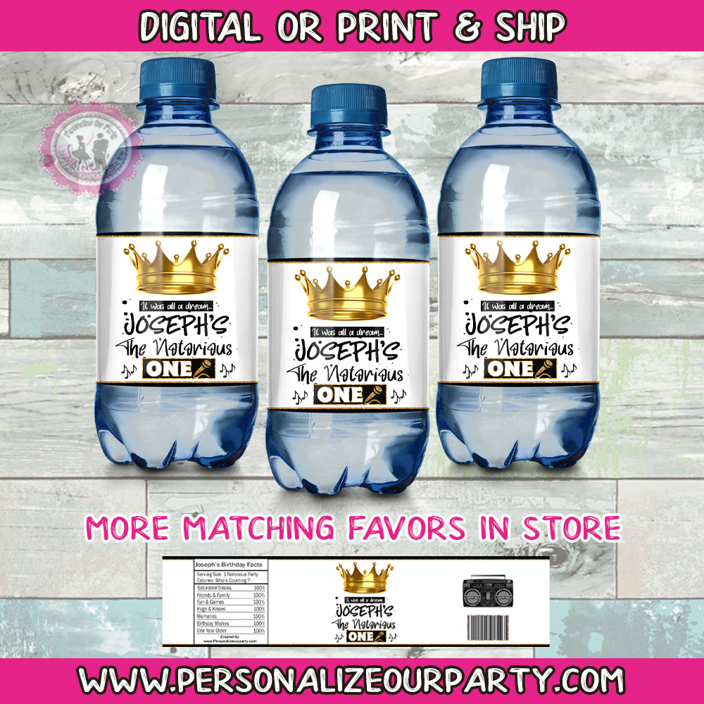 The notorious one water bottle wrappers